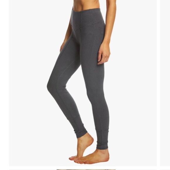 PRANA GRAY PULL ON SKINNY LEGGINGS PANTS MEDIUM - Picture 1 of 6